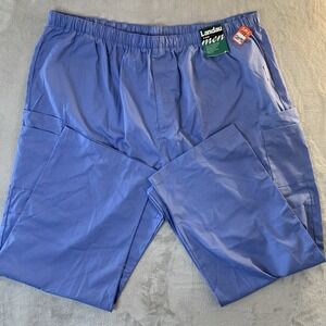 Landau NEW Mens Scrub Pants Bromocresol Purple Draw String 4XL 7 Pockets
